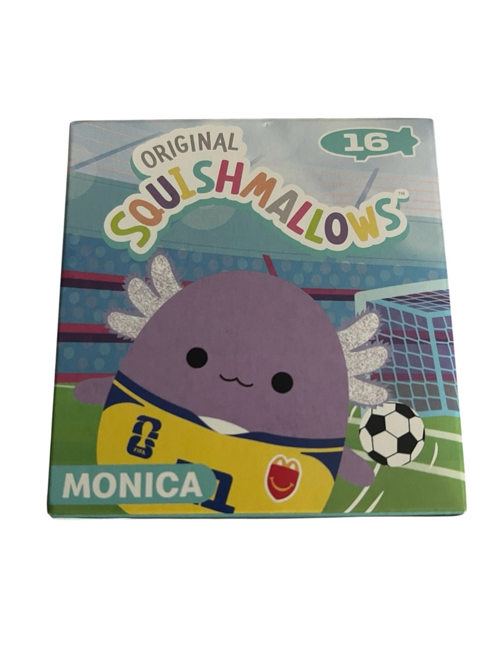 Limited Ed 2026 McDonalds Squishmallows #16 Monica FIFA World Cup Collectible